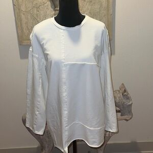LIT active wear comfy ivory boxy light sweatshirt top long sleeve M oversized